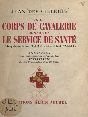 cover image of Au corps de cavalerie avec le service de santé